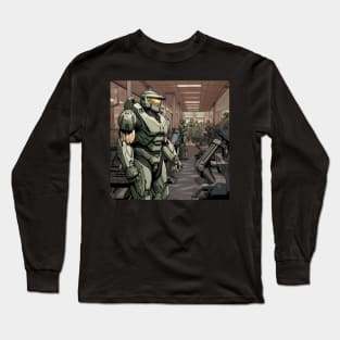 Master Chief At The Gym Long Sleeve T-Shirt